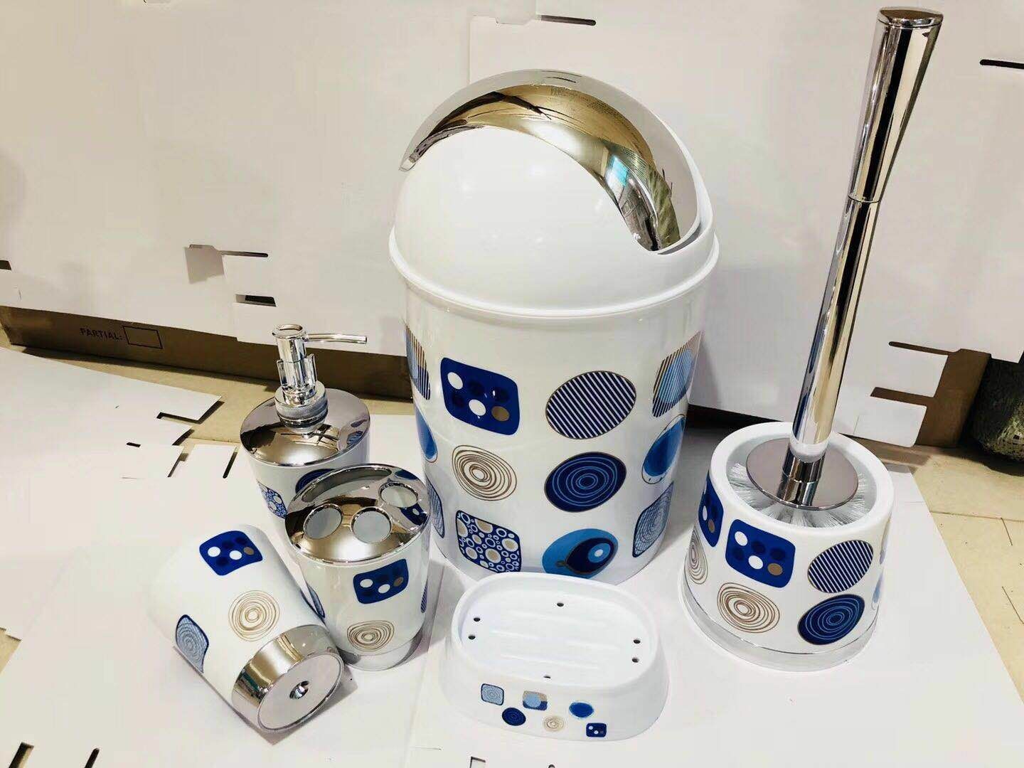 Plastic Set for Hotel Bathroom Lotion Bottle Toothbrush Holder Cup Water Cup Soap Box Toilet Brush Garbage Simple Three Or Four Piece Suit Plastic Set for Hotel Bathroom Lotion Bottle Toothbrush Holder Cup Water Cup Soap Box Toilet Brush Garbage Simple Three Or Four Piece Suit