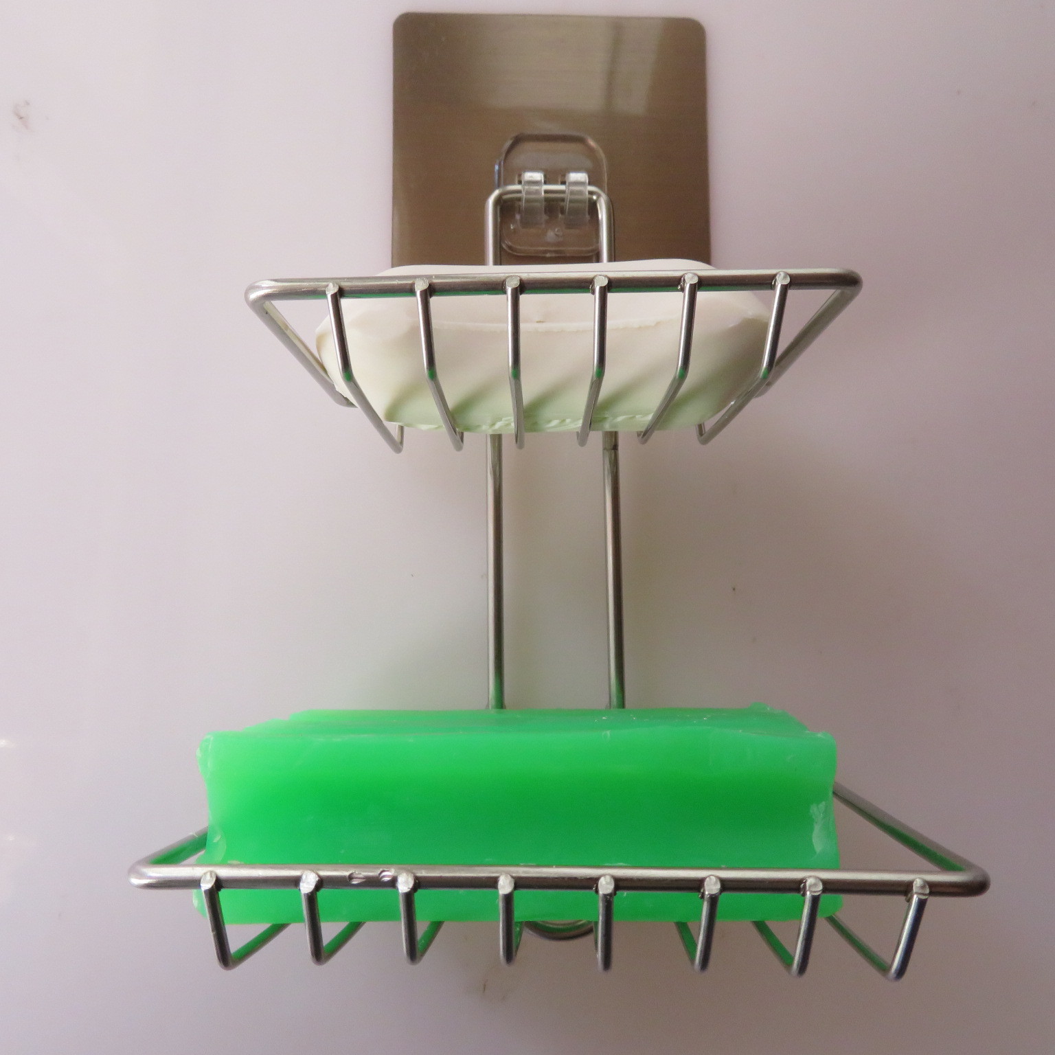Stainless steel double soap box with hook, toilet creative Stainless steel double soap box soap box Stainless steel double soap box with hook, toilet creative Stainless steel double soap box soap box