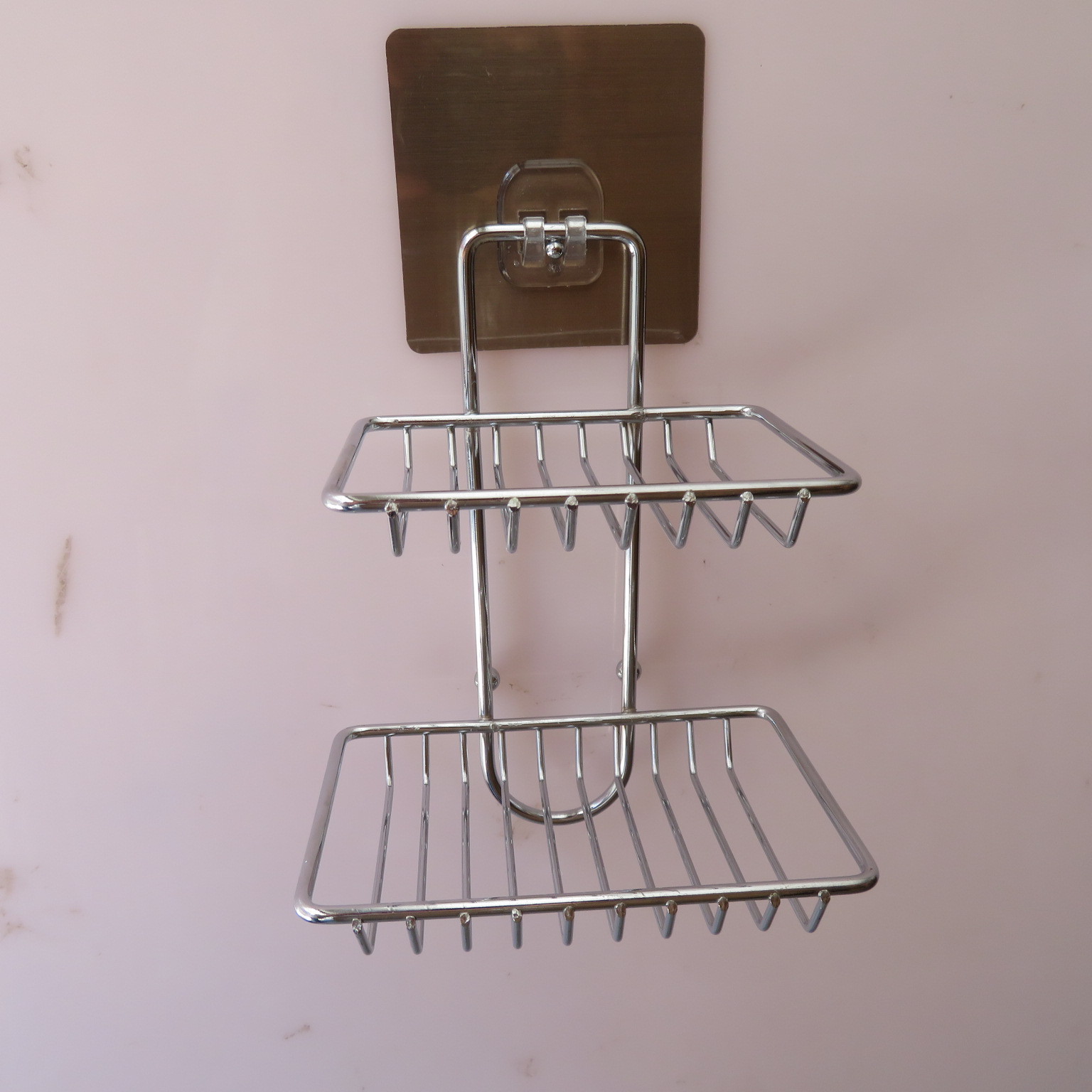 Stainless steel double soap box with hook, toilet creative Stainless steel double soap box soap box Stainless steel double soap box with hook, toilet creative Stainless steel double soap box soap box