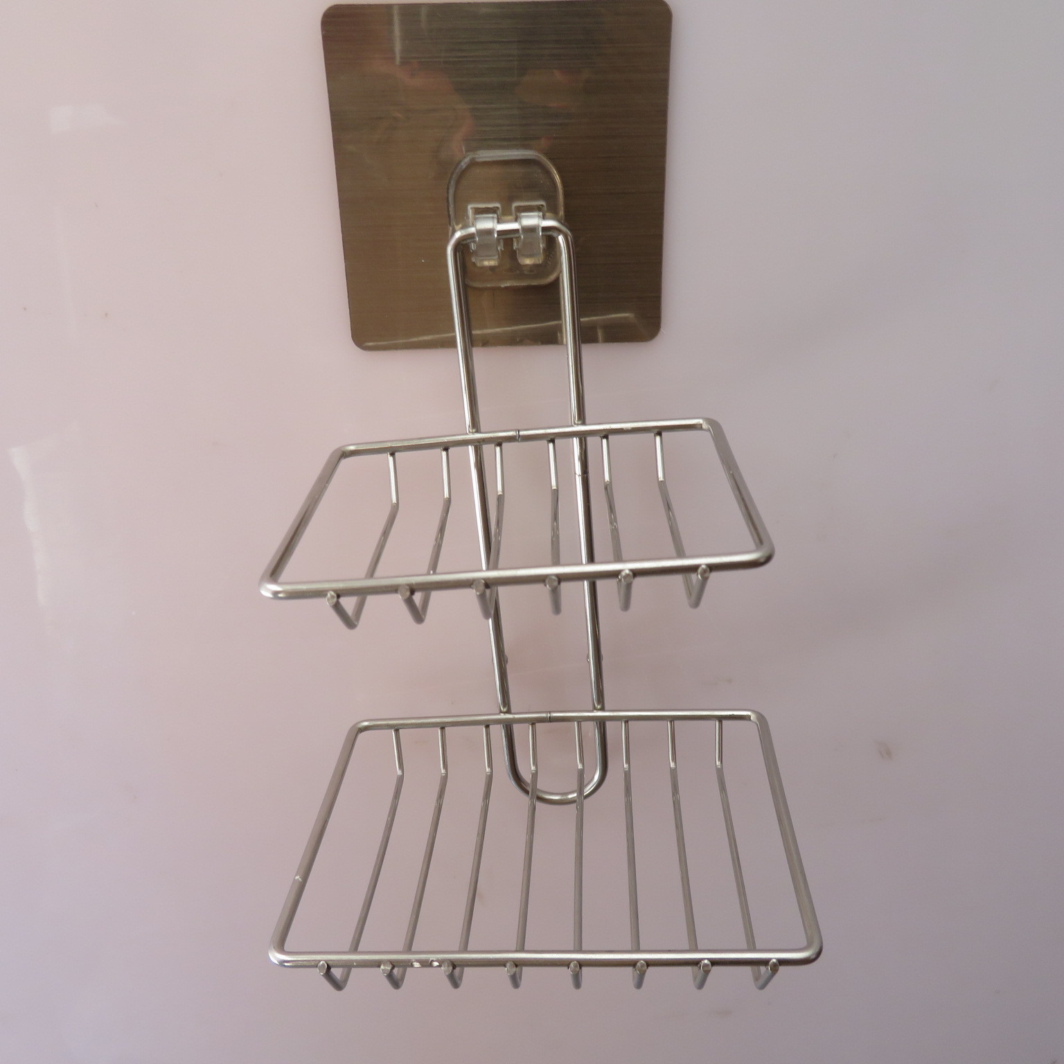 Stainless steel double soap box with hook, toilet creative Stainless steel double soap box soap box Stainless steel double soap box with hook, toilet creative Stainless steel double soap box soap box