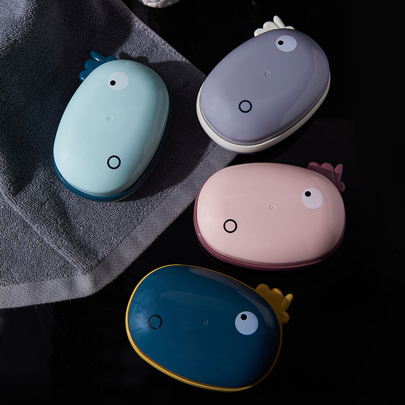 Cute Cartoon Double Layer Soap Box with Lid Creative Waterproof Dustproof Multicolor Soap Box Soap Box Home Children Unique Soap Dish Soap Box