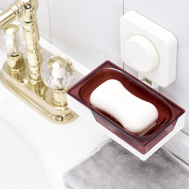 Non - trace adsorption double soap box asphalt racks wall hanging bathroom soap box soap box manufacturers wholesale