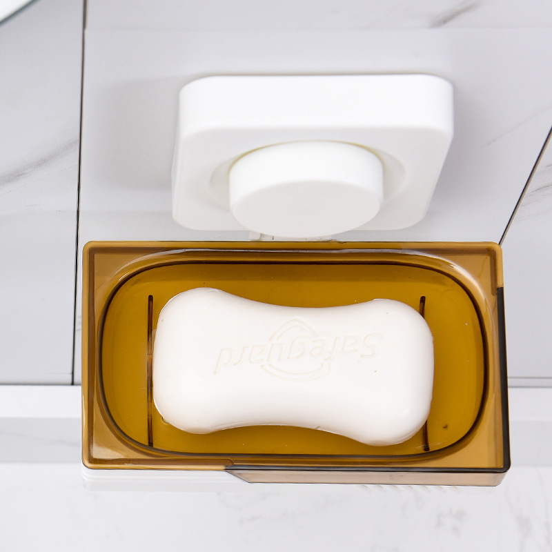 Non - trace adsorption double soap box asphalt racks wall hanging bathroom soap box soap box manufacturers wholesale