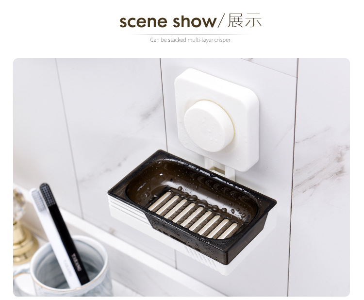 Non - trace adsorption double soap box asphalt racks wall hanging bathroom soap box soap box manufacturers wholesale Non - trace adsorption double soap box asphalt racks wall hanging bathroom soap box soap box manufacturers wholesale