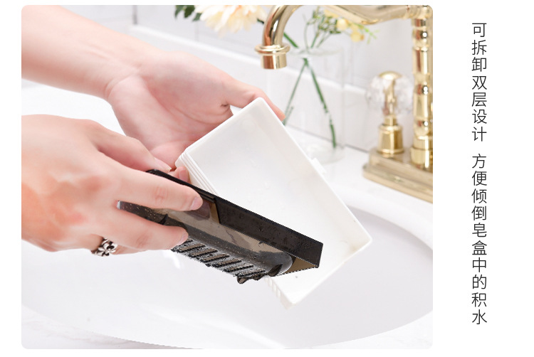 Non - trace adsorption double soap box asphalt racks wall hanging bathroom soap box soap box manufacturers wholesale Non - trace adsorption double soap box asphalt racks wall hanging bathroom soap box soap box manufacturers wholesale