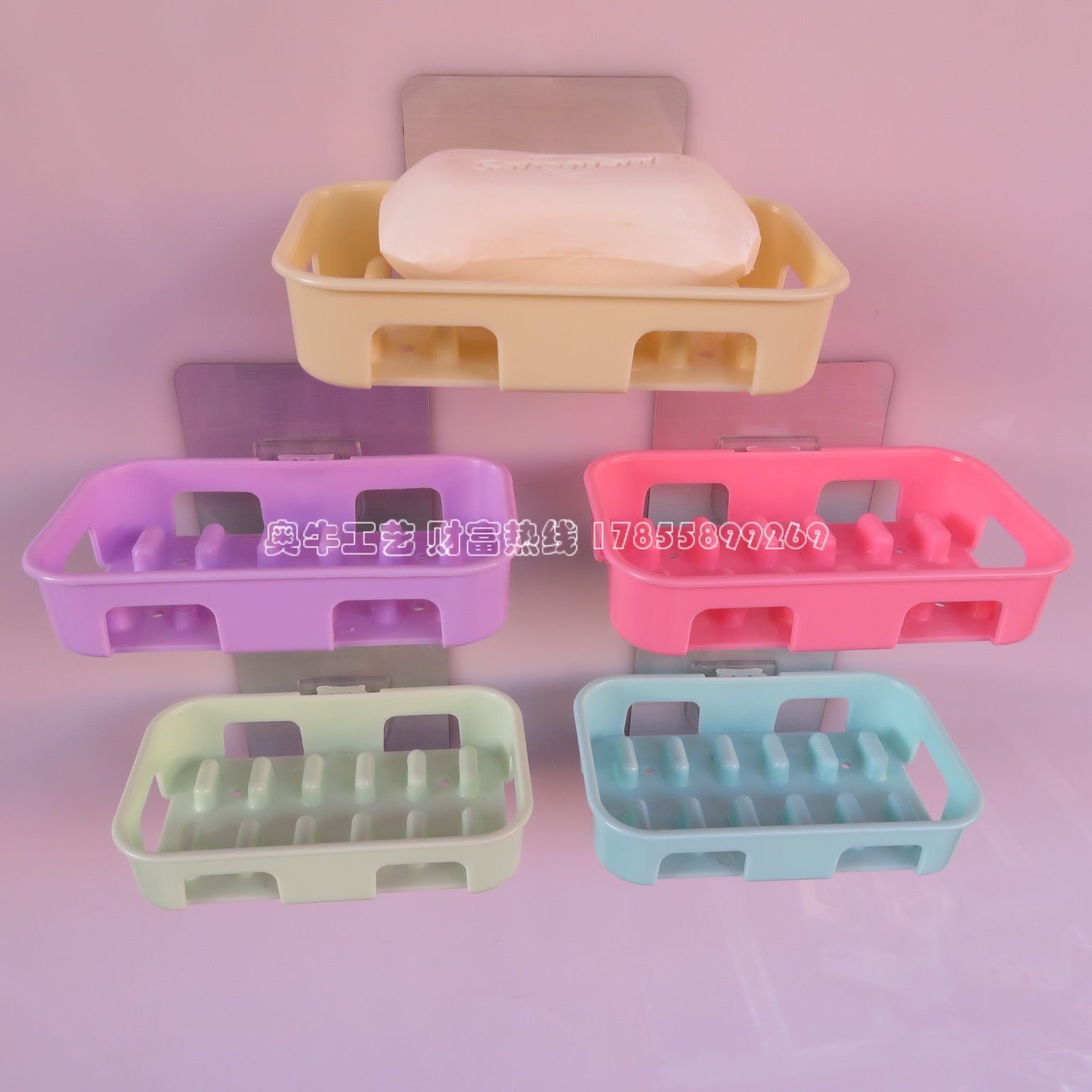 Non-perforated non-trace soap box A creative magic paste non-trace soap box nano wire-drawing ash strong paste soap box Non-perforated non-trace soap box A creative magic paste non-trace soap box nano wire-drawing ash strong paste soap box