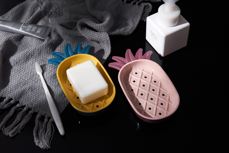 Fat Soap Box with Lid Household Creative Pineapple Soap Box Drain with Cover Fat Soap Box Face Washing Soap Holder Fat Soap Box with Lid Household Creative Pineapple Soap Box Drain with Cover Fat Soap Box Face Washing Soap Holder