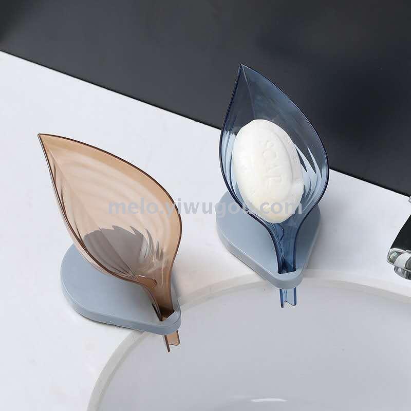Creative leaf shaped soap box suction cup soap box kitchen dishwashing brush shelf Creative leaf shaped soap box suction cup soap box kitchen dishwashing brush shelf