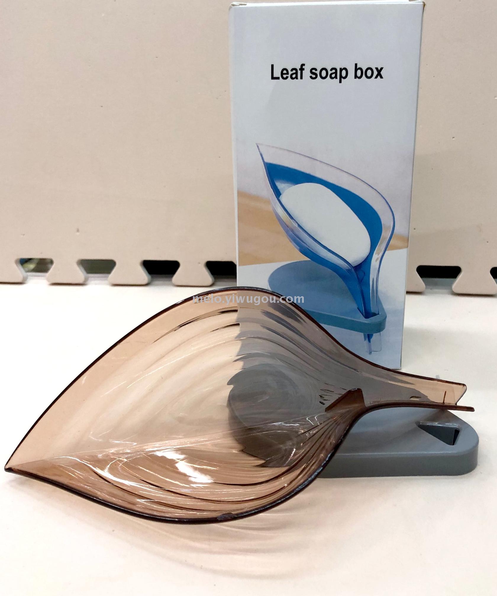 Creative leaf shaped soap box suction cup soap box kitchen dishwashing brush shelf Creative leaf shaped soap box suction cup soap box kitchen dishwashing brush shelf
