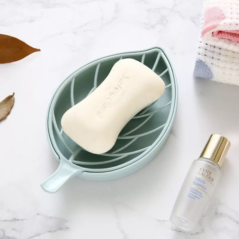 Bathroom creative leaves soap box double large soapy soap box toilet soap box factory direct sale