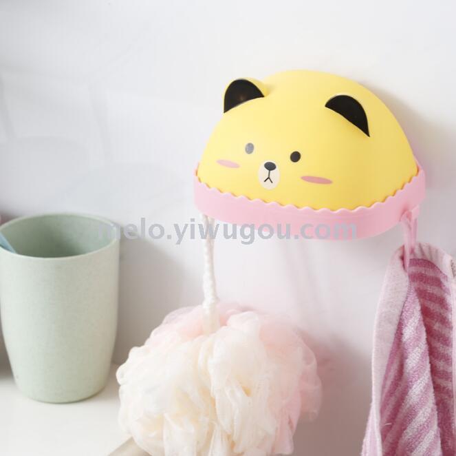 Cartoon no mark wall hanging soap box (built-in sponge, function hook
