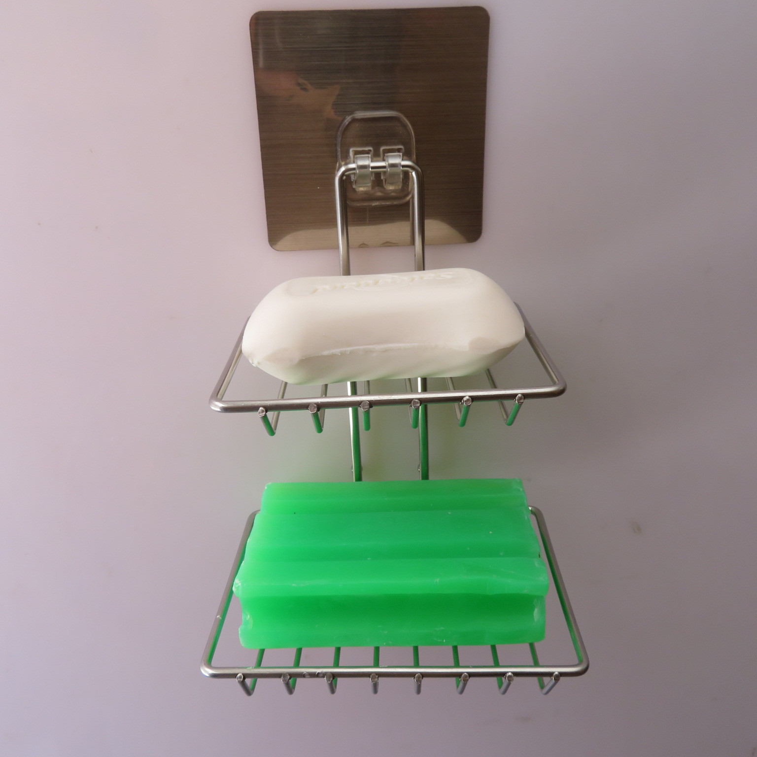 Non - perforated stainless steel double layer seamless soap box strongly adhere to the square of soap box new products Non - perforated stainless steel double layer seamless soap box strongly adhere to the square of soap box new products