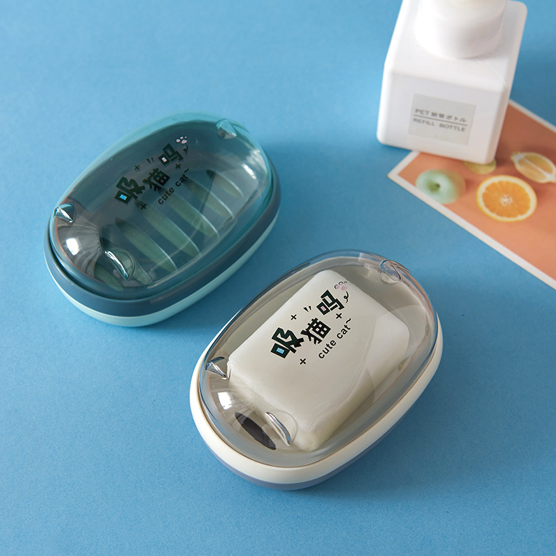 Creative Text Transparent Soap Box Simple Personality Unique Soap Dish Couple Student Dormitory Home Soap Box
