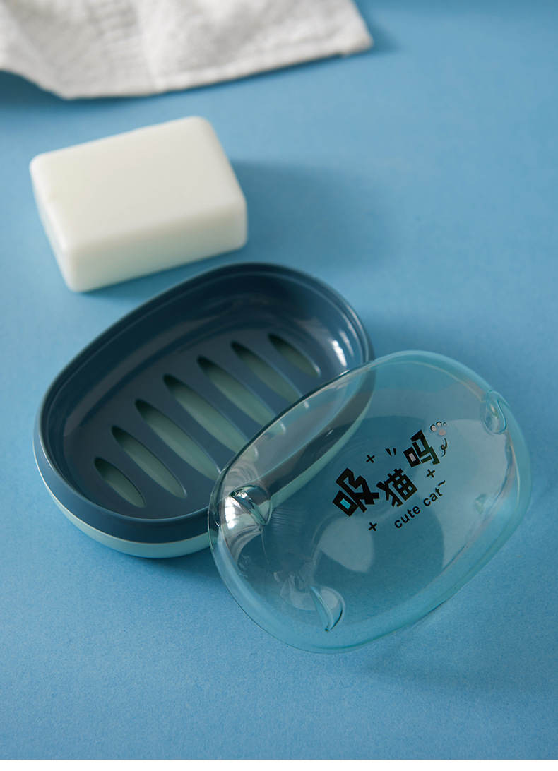 Creative Text Transparent Soap Box Simple Personality Unique Soap Dish Couple Student Dormitory Home Soap Box