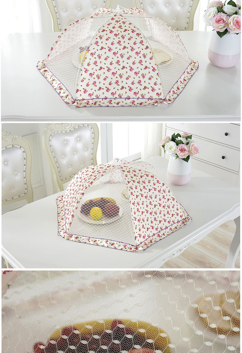  Creative Home Dish Cover Food Dust Cover Fine Mesh Ventilation Korean Printing Insect Cover Wholesale