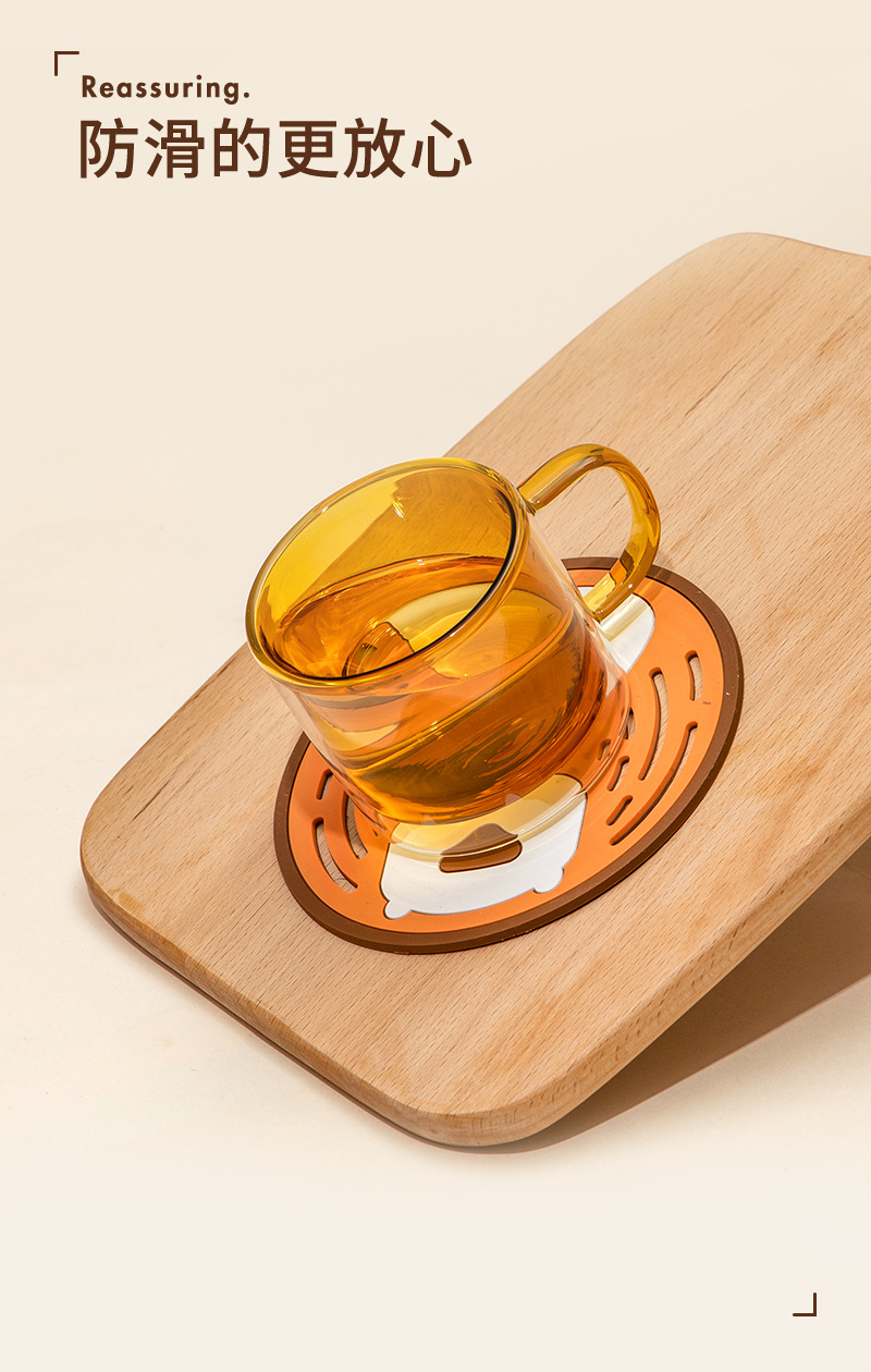 Heat Proof Mat Anti-Scald and Heat-Resistant Household Coasters Waterproof Silicone Dining Table Table Cover Dish Service Plate Potholder Plate Table Mat Cup Mat