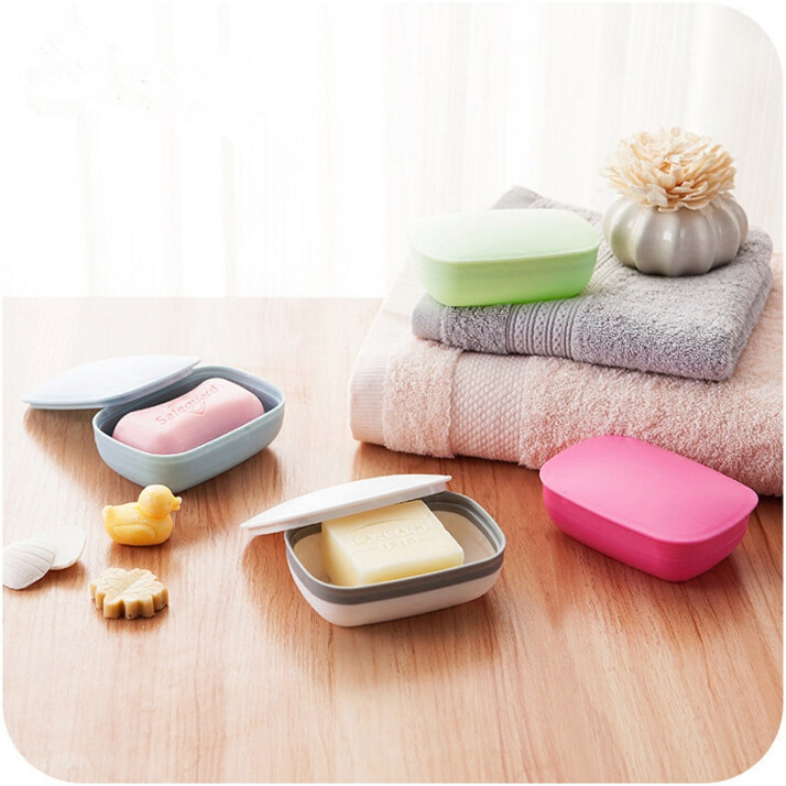 Travel out Portable with Cover Soap Dish Waterproof Soap Holder Creative Simple Sealed Face Washing Soap Box with Lid