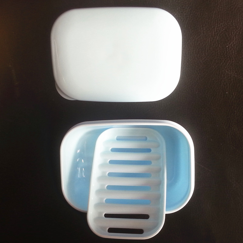Like Comes for Business Trip with Cover Portable Soap Box Draining Layers Handmade Soap Box Rectangular Soap Dish