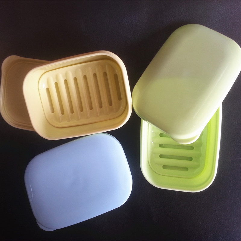 Like Comes for Business Trip with Cover Portable Soap Box Draining Layers Handmade Soap Box Rectangular Soap Dish
