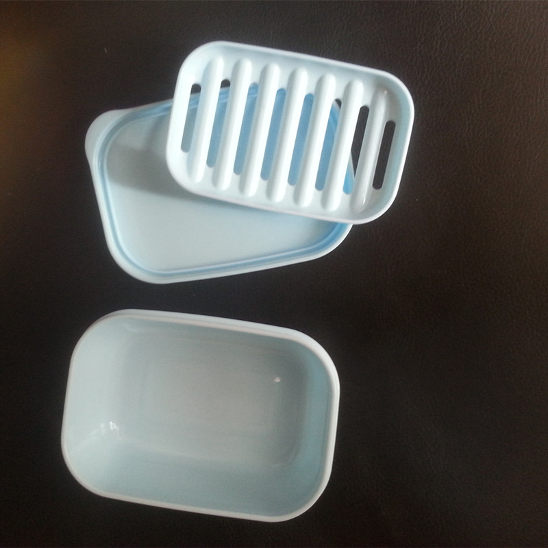 Like Comes for Business Trip with Cover Portable Soap Box Draining Layers Handmade Soap Box Rectangular Soap Dish