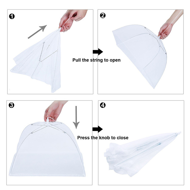 Vegetable Cover Removable and Washable Mesh Food Cover Folding Table Cover Dish Cover Picnic InsectProof Cover