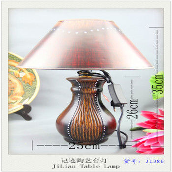 Model JL391 8 inch ceramic table lamp round Bell bedroom lamp Model JL391 8 inch ceramic table lamp round Bell bedroom lamp