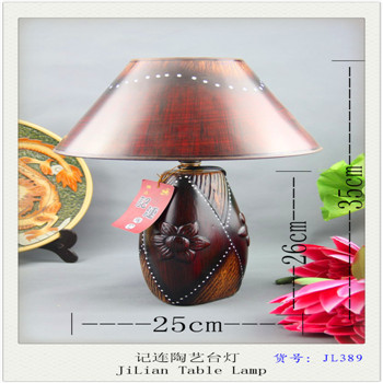 Model JL391 8 inch ceramic table lamp round Bell bedroom lamp Model JL391 8 inch ceramic table lamp round Bell bedroom lamp
