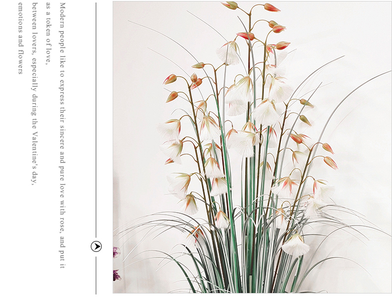 Cross-Border Plant Pot Dried Reed Flower Hanging Bell Flower Bonsai Fake Flower Decoration Nordic Room Floor Table-Top Decoration Cross-Border Plant Pot Dried Reed Flower Hanging Bell Flower Bonsai Fake Flower Decoration Nordic Room Floor Table-Top Decoration
