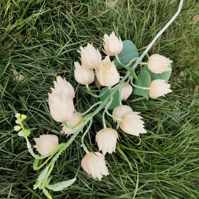 Bell Phoenix Tail Orchid Artificial Silk Flower Home Dining Table Display Flowers Wedding Decoration Decoration Artificial Flowers Fake Flower