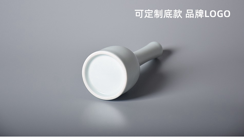 Hutian Misty Blue Bell-Shaped Vase Minimalist Chinese Style Ceramic Small Vase Home Table Hydroponic Flower Flower Decoration Generation Hutian Misty Blue Bell-Shaped Vase Minimalist Chinese Style Ceramic Small Vase Home Table Hydroponic Flower Flower Decoration Generation