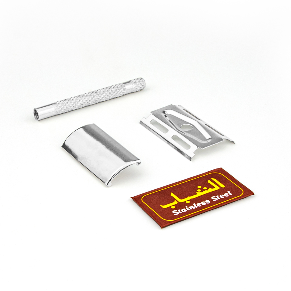 Alshabab Iron Knife Holder Razor Shaver Pieces Shaving Manual Shaver Spot Goods with Blade Old-Fashioned Manual