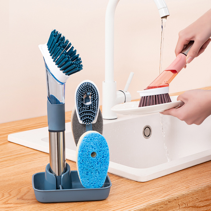 Multi-Functional Cleaning Household Kitchen Oil Stain Dish Brush Sponge clean brush