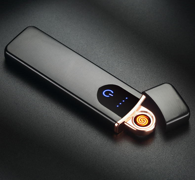 Touch Web Celebrity Fingerprint Lighter WindProof Creative Man USB Electronic Cigarette lighter personalized Customization