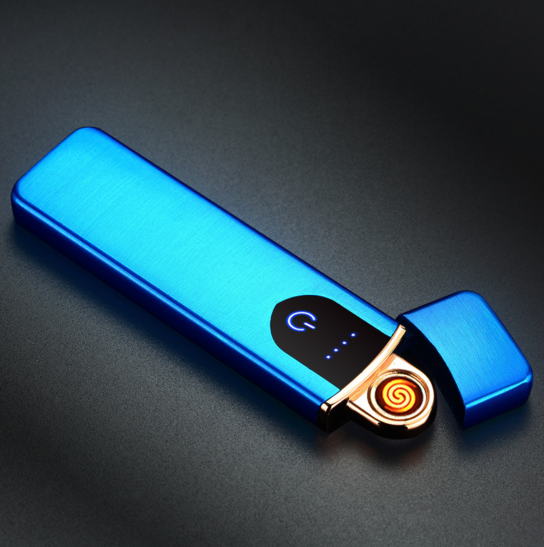 Touch Web Celebrity Fingerprint Lighter WindProof Creative Man USB Electronic Cigarette lighter personalized Customization