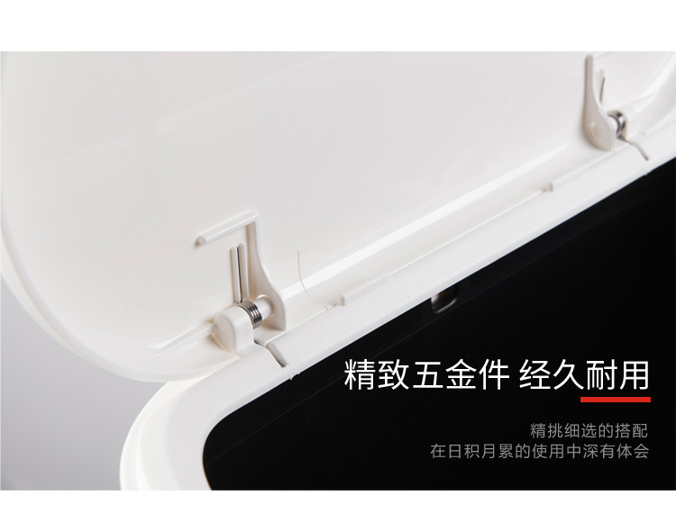 Large family bedroom kitchen Classification sandwiching living room bathroom with LID Creative Oval Pressing dustbin