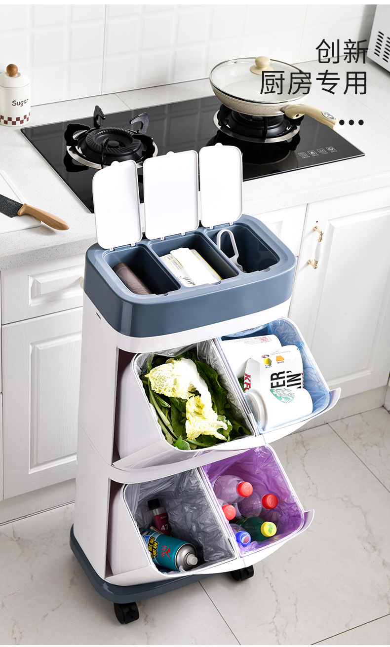 Nordic Dustbin Household Kitchen Living Room Creative brush large double classification with Lid Dry wet Dumpster Nordic Dustbin Household Kitchen Living Room Creative brush large double classification with Lid Dry wet Dumpster