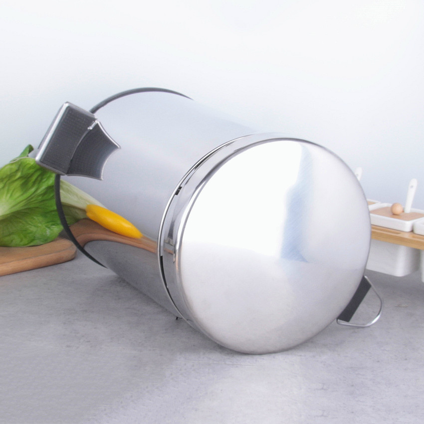 Factory Stainless Steel Trash Can Thickened Pedal Barrel round Household Bucket Hong Kong-Style Dustbin Waste bins Factory Stainless Steel Trash Can Thickened Pedal Barrel round Household Bucket Hong Kong-Style Dustbin Waste bins