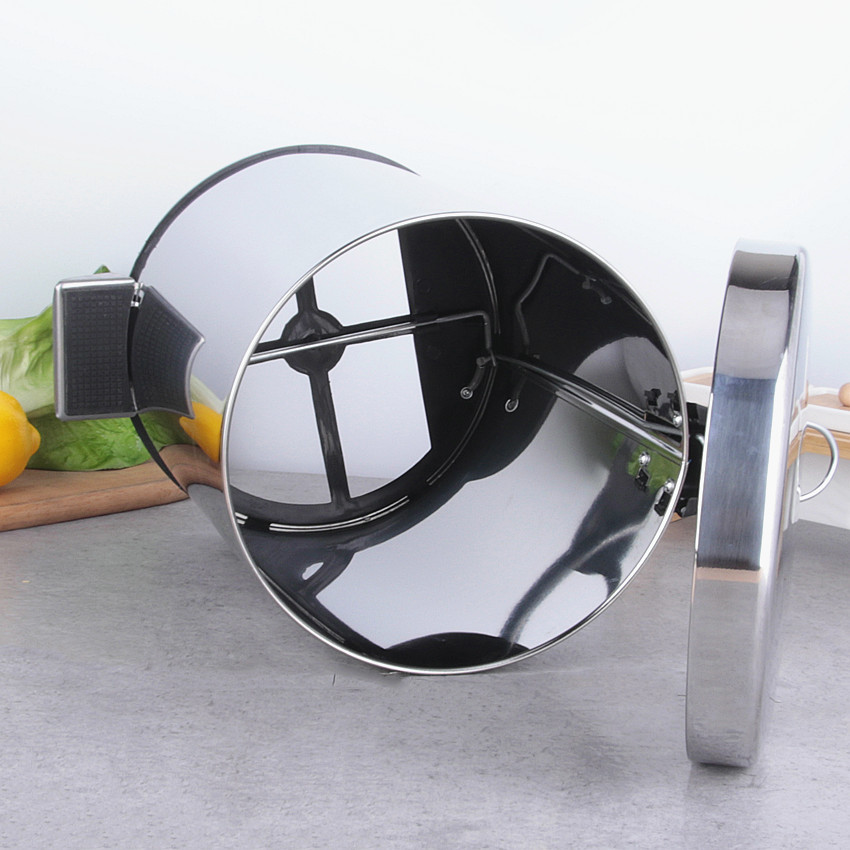 Factory Stainless Steel Trash Can Thickened Pedal Barrel round Household Bucket Hong Kong-Style Dustbin Waste bins Factory Stainless Steel Trash Can Thickened Pedal Barrel round Household Bucket Hong Kong-Style Dustbin Waste bins