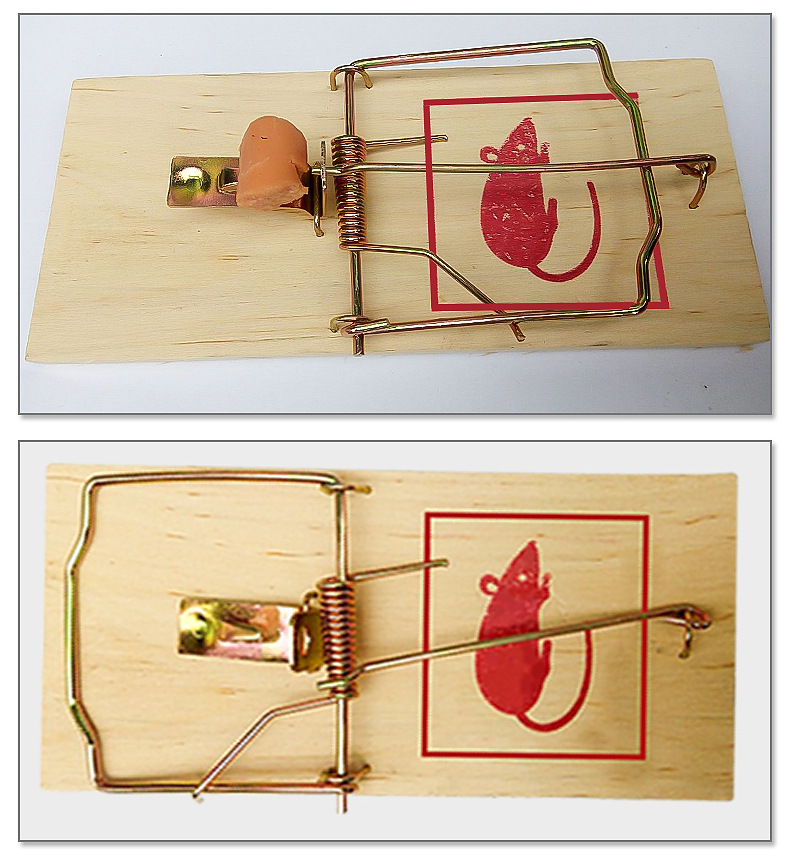 Factory Wholesale Large Wooden Mouse Trap Household Mousetrap Mousetrap Mouse Clip Safe Environmental Protection Mousetrap