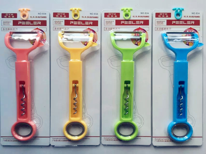 Oym peeler fruit planing knife opener beer red wine bottle opener, kitchen supplies