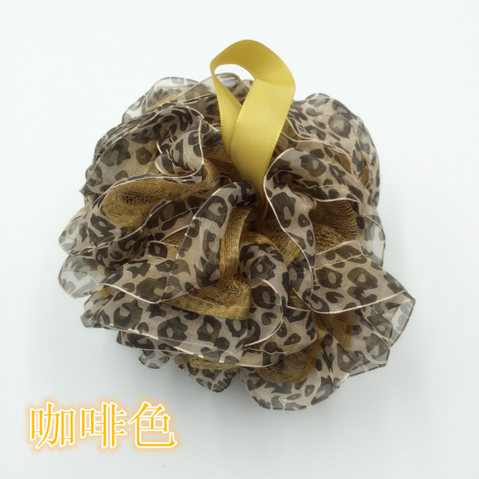 Luxury bath flowers euro bath and Leopard print Ribbon bath factory outlet
