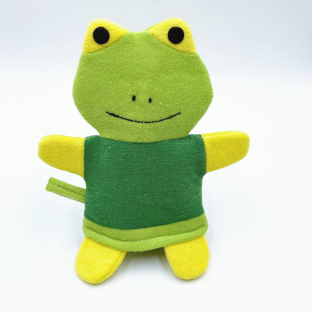 Cartoon Animal Embroidery Bath Gloves Children Bath Fantastic Back Cleaning Accessories Soft Not Hurt Skin Baby Bath Wipe