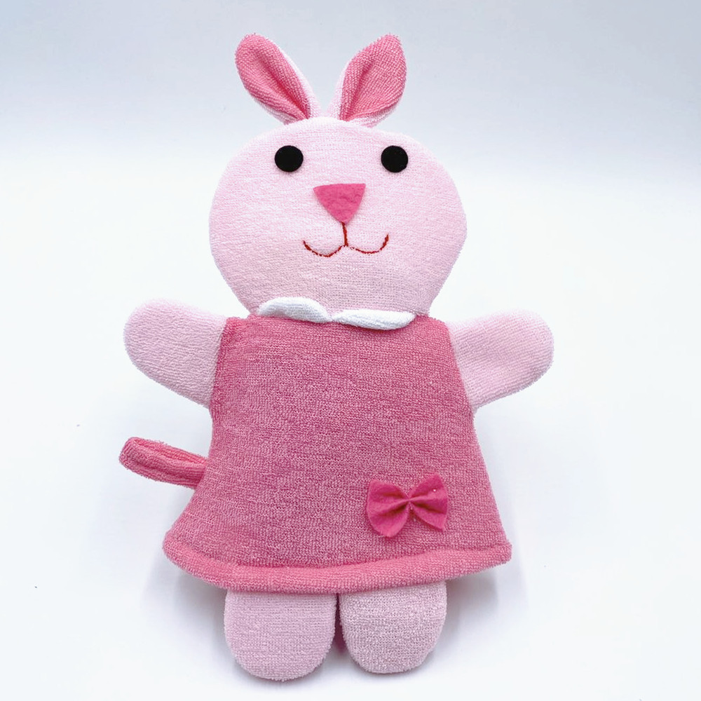 Cartoon Animal Embroidery Bath Gloves Children Bath Fantastic Back Cleaning Accessories Soft Not Hurt Skin Baby Bath Wipe