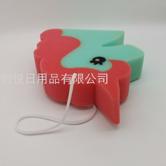 Unicorn Cartoon Creative Animal Shape Children Bath Spong Mop Bath Rub Bath Cleaning Sponge Block with Lanyard