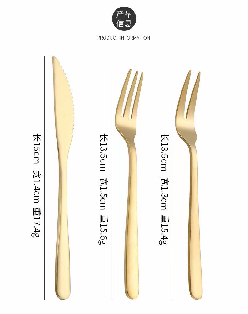 Kitchen Supplies Stainless Steel Tableware Fruit Tea Fork Moon Cake Knife