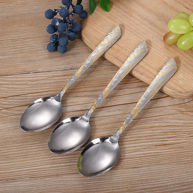 Stainless Steel Spoon Knife and Fork Tableware Full Set Hotel Western Tableware Factory Direct Sales Personalized Patterns Knife and Fork Gift Stainless Steel Spoon Knife and Fork Tableware Full Set Hotel Western Tableware Factory Direct Sales Personalized Patterns Knife and Fork Gift