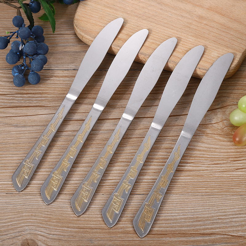 Stainless-Steel Knife and Fork Set Steak Knife and Fork Tableware Western Food Knife and Fork Factory Direct Sales Personalized Gift