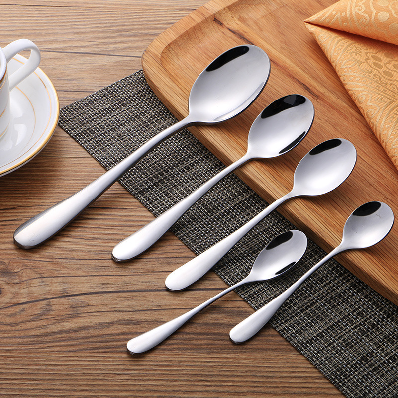 Knives and forks thickened stainless steel steak knife and fork dinnerspoon dinnerfork pointed spoon, round spoon, knife and fork steak