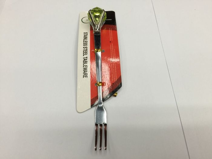 Diamond Fork Spoon set creative cute fruit fork individual Dessert spoon spoon a fork plastic tableware