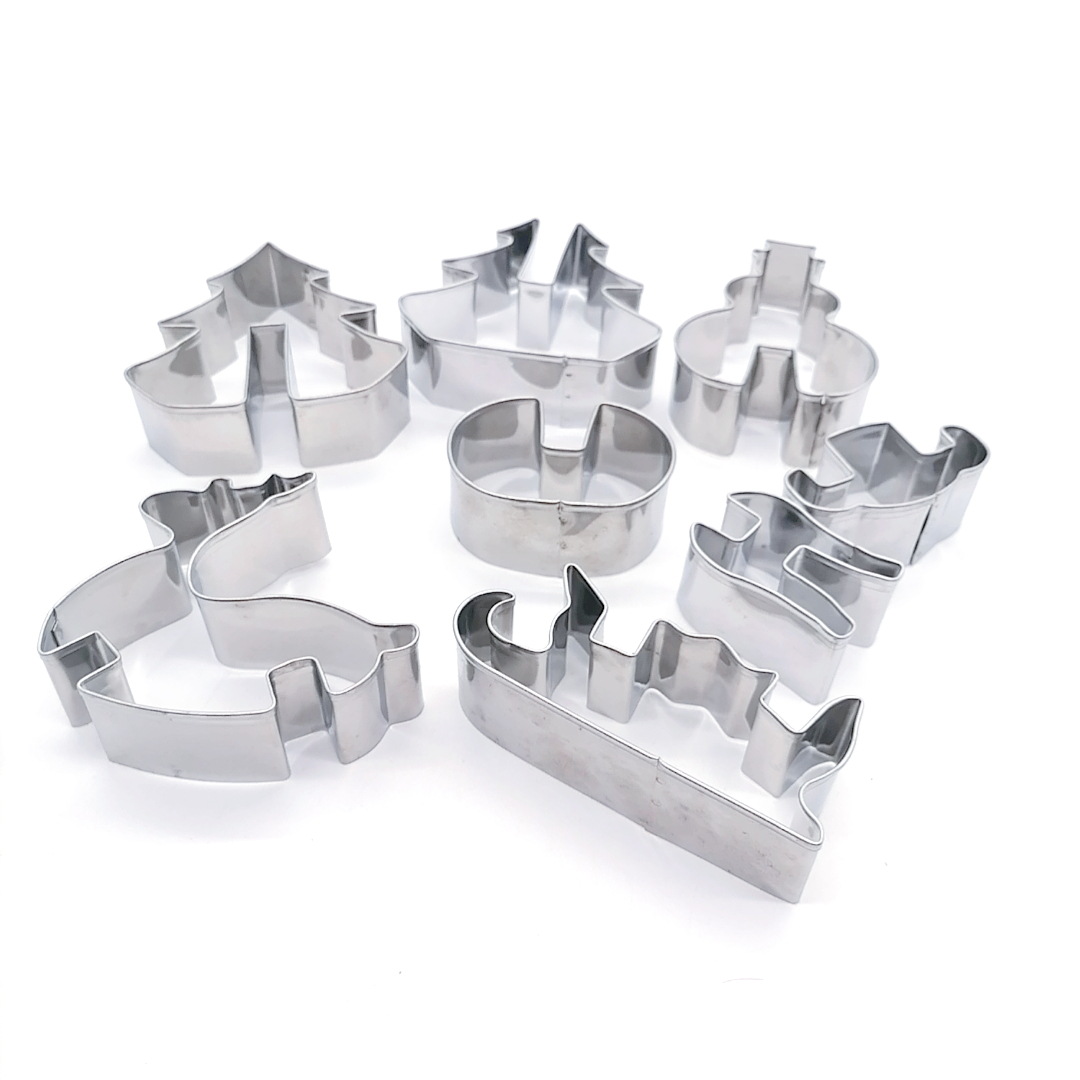 3D Cutter Christmas Style Stainless Steel Biscuit Mold Stainless Steel Biscuit DIY Cutter Color Box